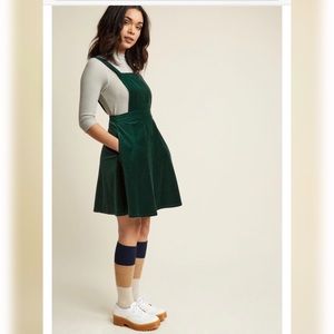 ModCloth Emerald Velvet Jumper